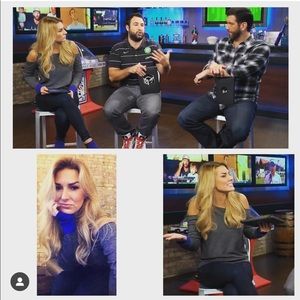 Bailey 44 Cold Shoulder Sweater with Blue Detail